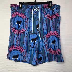 Marvel Wakanda Forever Mens Vibrant Swim Shorts Swim Trunks w/Mesh Size XL 40/42
